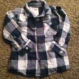 Navy Plaid button down Levis